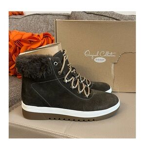 ❣️🆕Dr. Scholl's Lace-up Olive Green Suede Hiking Boots❣️